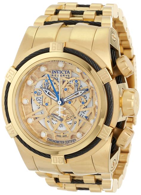 fake gold invicta watches|invicta gold chronograph watches.